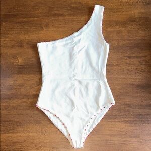 Marysia White One-Shoulder swim suit XS